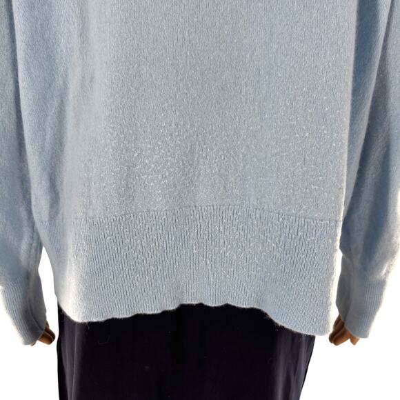 J. Crew Serenity Blue Cashmere Classic Fit Crewneck Sweater - Picture 8 of 10